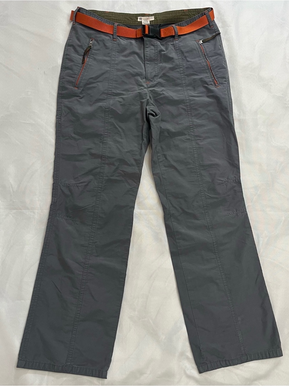 American Eagle AE Flight Pants Utility Cargo Pant Gray & Orange Size 10 EUC